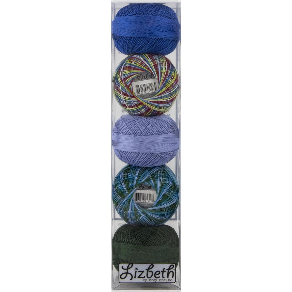 Handy Hands Lizbeth Specialty Pack Cordonnet Cotton Size 10 River Assortment 5/Pkg *Pre-order*