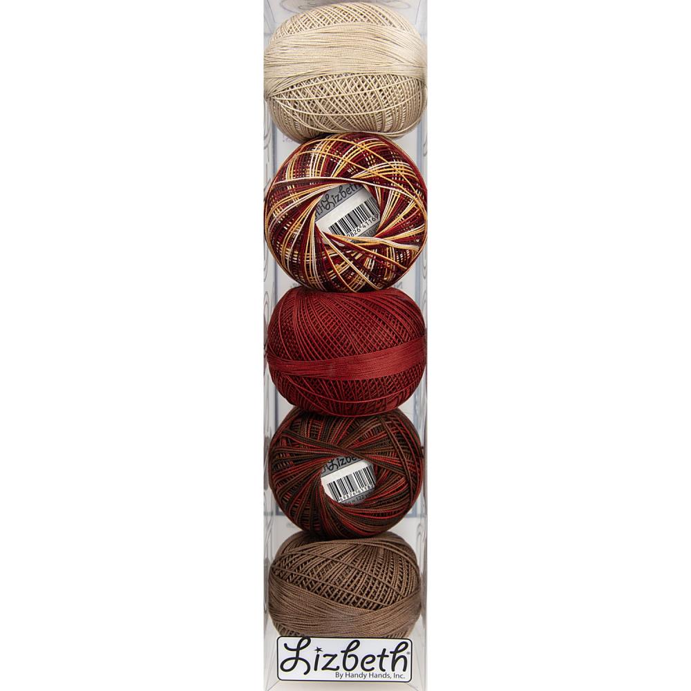 Handy Hands Lizbeth Specialty Pack Cordonnet Cotton Size 20 Fall Assortment 5/Pkg *Pre-order*
