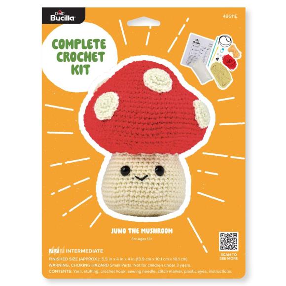 Bucilla mushroom -amigurumi kit