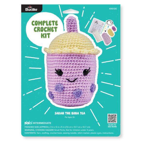 Bucilla boba tea -amigurumi kit