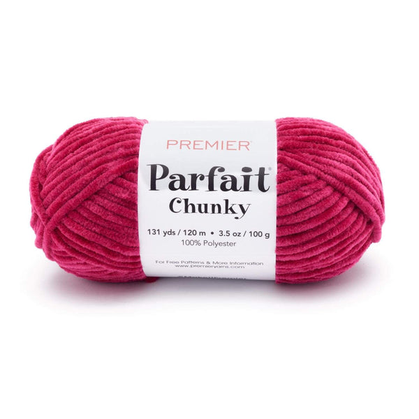 Premier Parfait Chunky Chenille yarn- Very Berry