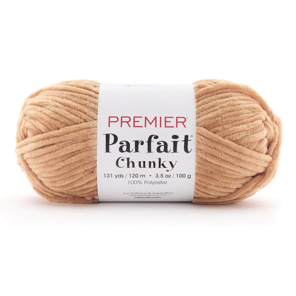 Premier Parfait Chunky Chenille yarn- almond butter