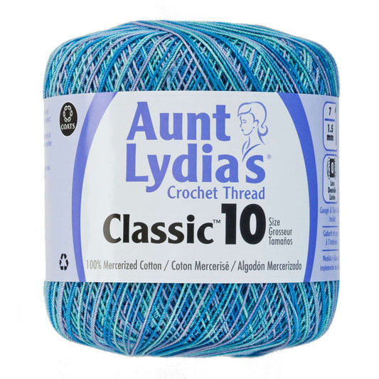 Aunt Lydia's Classic Crochet Thread Size 10 Ocean Pack of 3 *Pre-order*