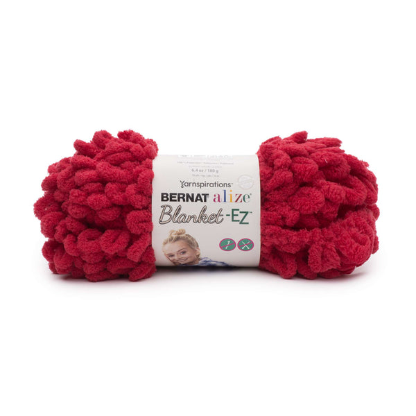 Bernat Alize Blanket-EZ Yarn Bright Red Pack of 2 *Pre-order*