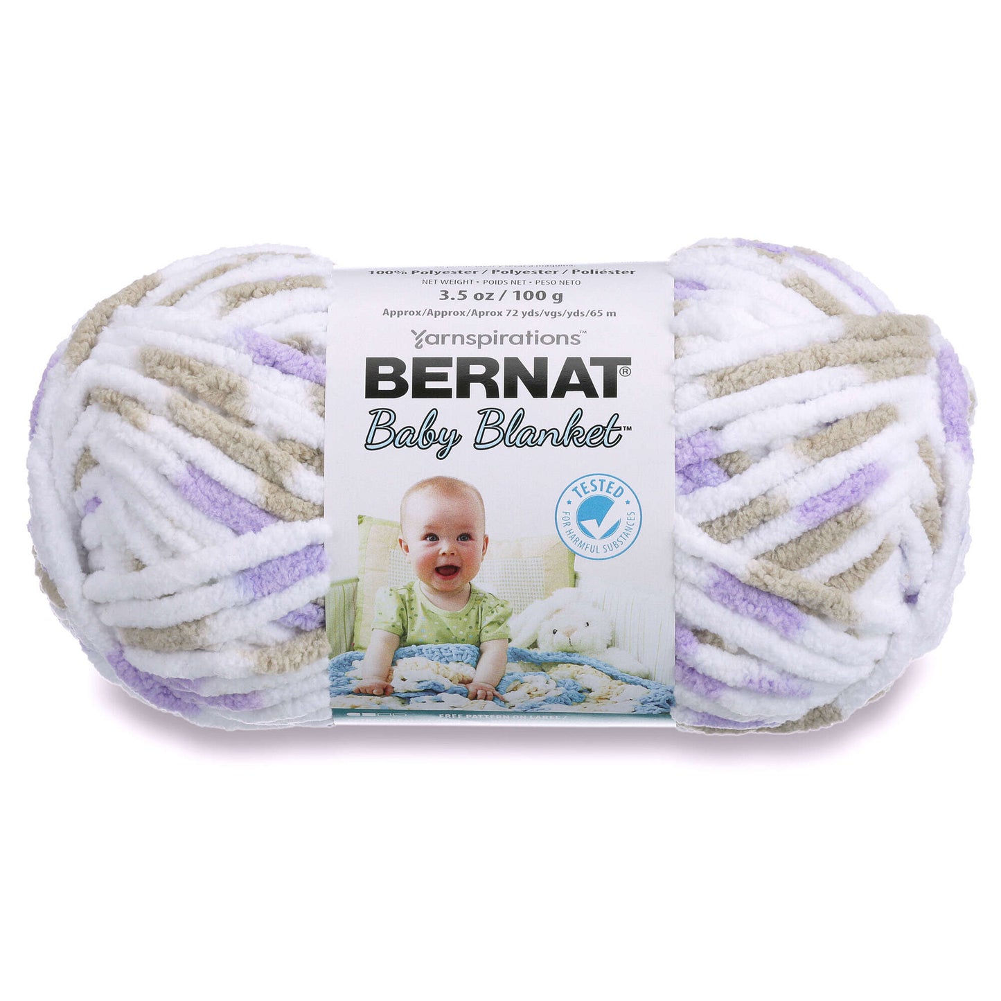 Bernat Baby Blanket yarn Little Lilac Dove Print 100g