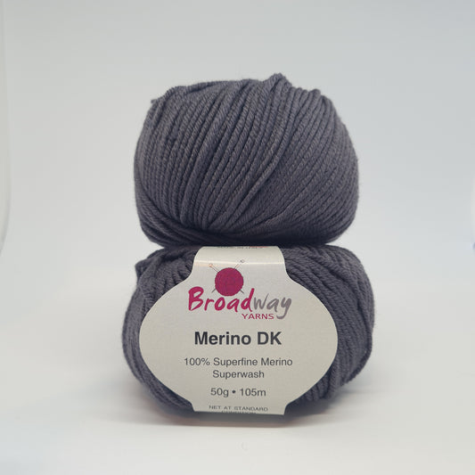 Broadway Merino DK Yarn Dark Grey