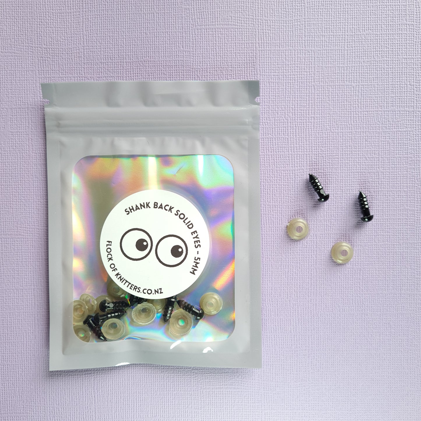 Safety Eyes- shank back solid eyes (various sizes)