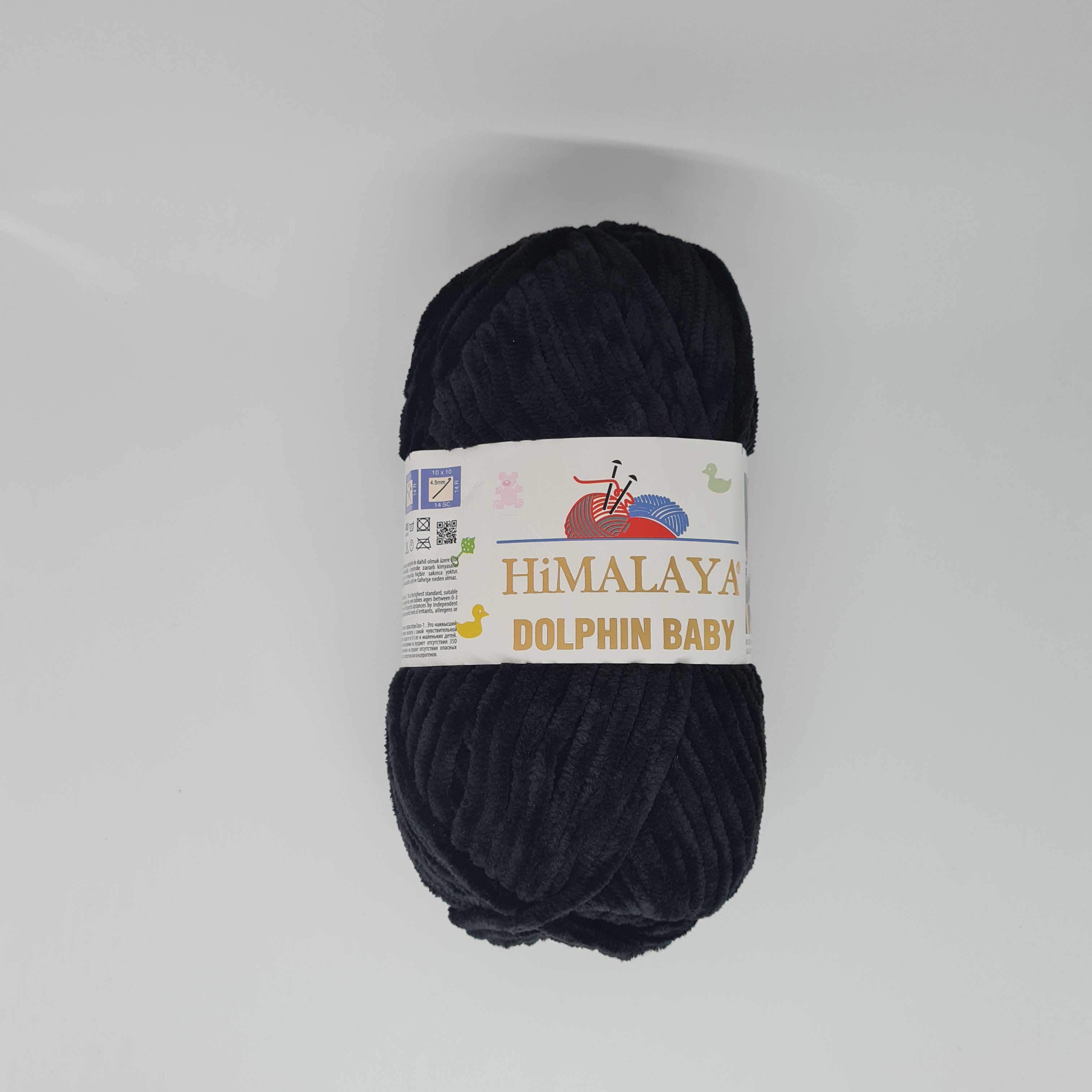 Himalaya Dolphin Baby Chenille Yarn, Black - 80311 – Flock of Knitters