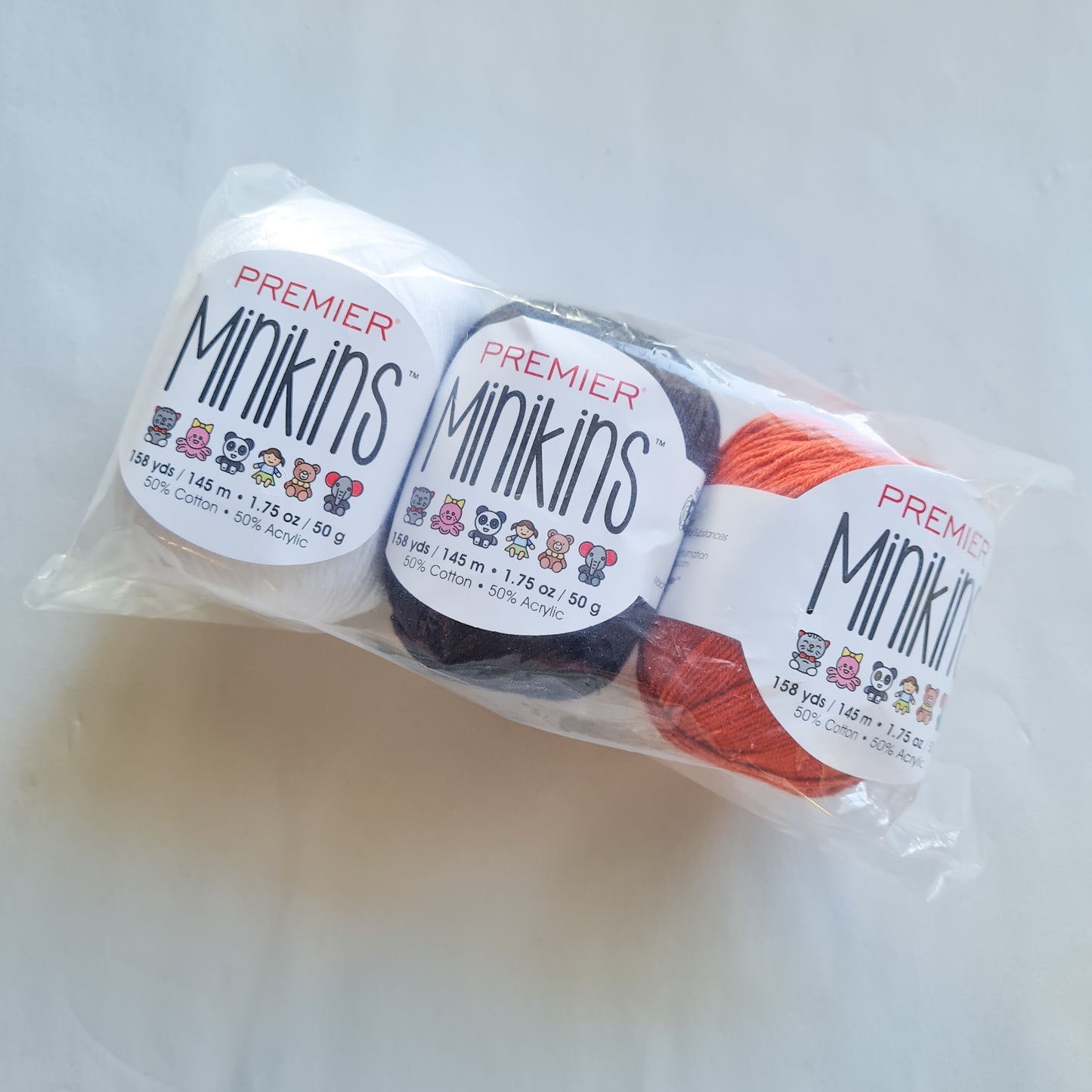 3x Minikins cotton yarn Zebra and Tiger Kit