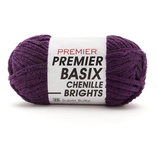 Premier Basix Brights Chenille Yarn - Eggplant
