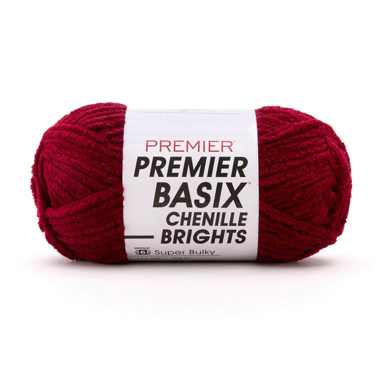 Premier Basix Brights Chenille Yarn - cranberry