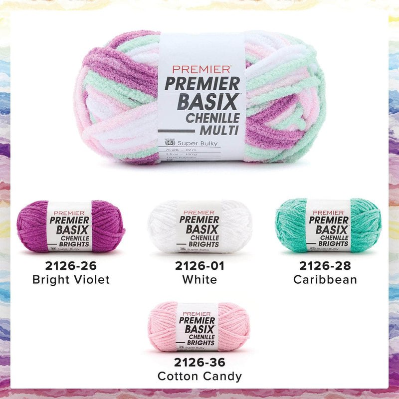 Premier Basix Brights Chenille Yarn - Anemone