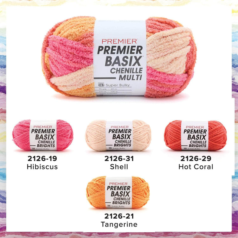 Premier Basix Brights Chenille Yarn - Pink Lemonade