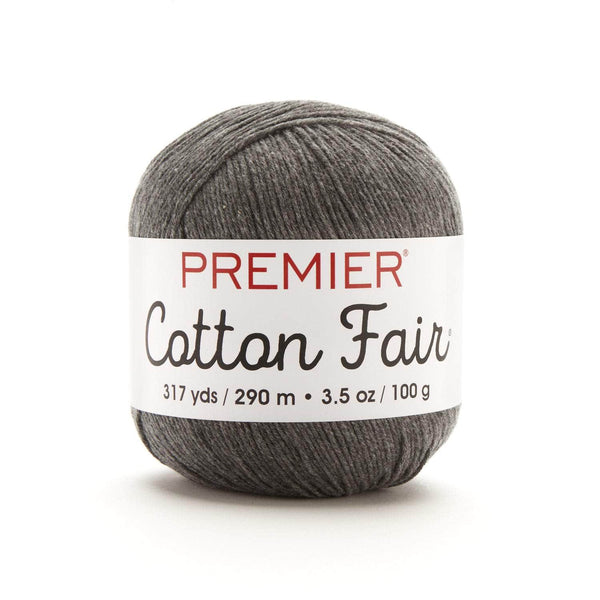 Premier Cotton Fair Yarn Slate Grey Pack of 3 *Pre-order*