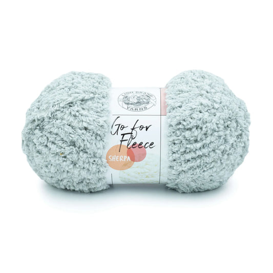 Lion Brand Go For Fleece Sherpa Yarn Pearl Grey Pack of 3 *Pre-order*
