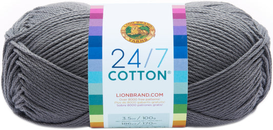 Lion Brand 24/7 Cotton Yarn-Silver