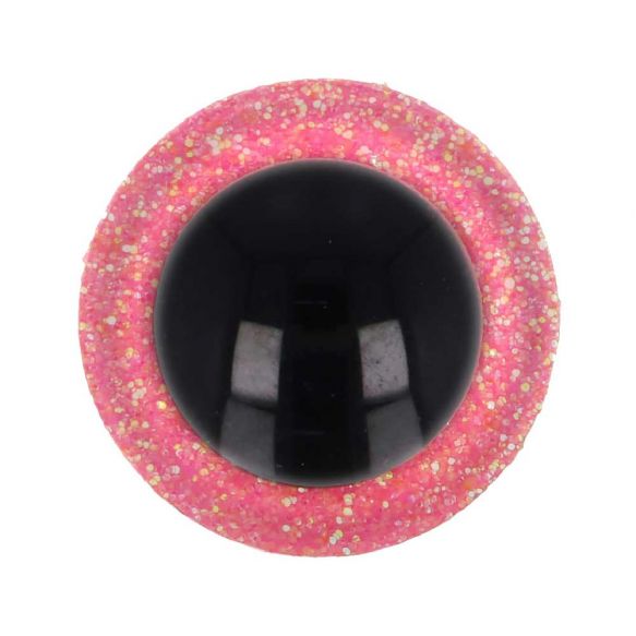Glitter Safety Eyes- shank back eyes (various sizes)