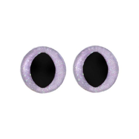 Glitter Cat Safety Eyes- shank back eyes (various sizes)