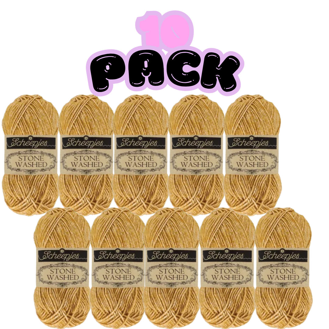 Scheepjes Stone Washed 809 Yellow Jasper Pack of 10