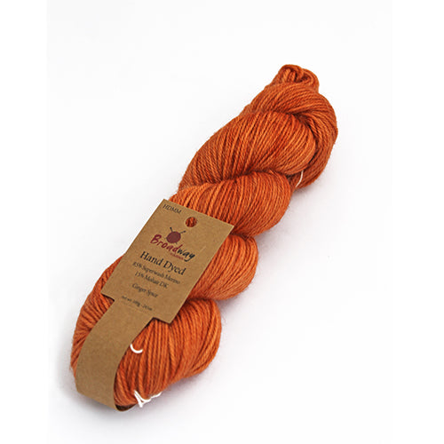 Broadway Dyed Merino Mohair Blend DK -Ginger Spice pack of 5 skeins