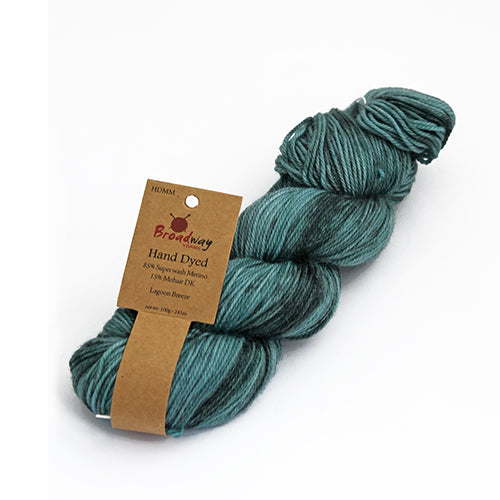Broadway Dyed Merino Mohair Blend DK -Lagoon Breeze pack of 5 skeins