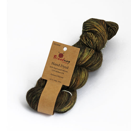 Broadway Dyed Merino Mohair Blend DK - Autumn Harvest pack of 5 skeins