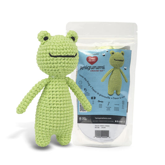 Red Heart Trevor the Frog Amigurumi crochet kit