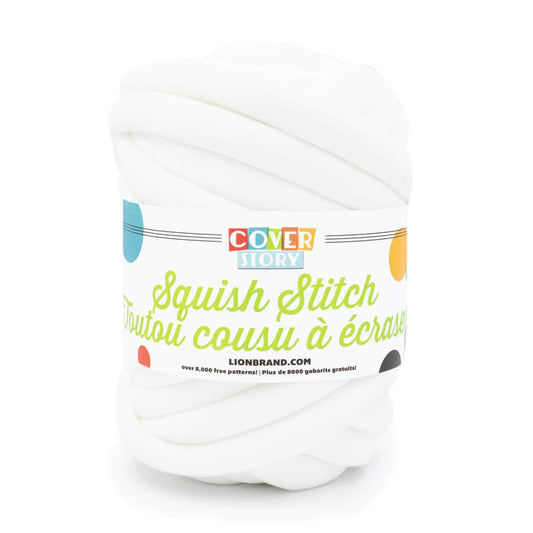 Lion Brand Cover Story Squish Stitch Yarn Cloud White *Pre-order*