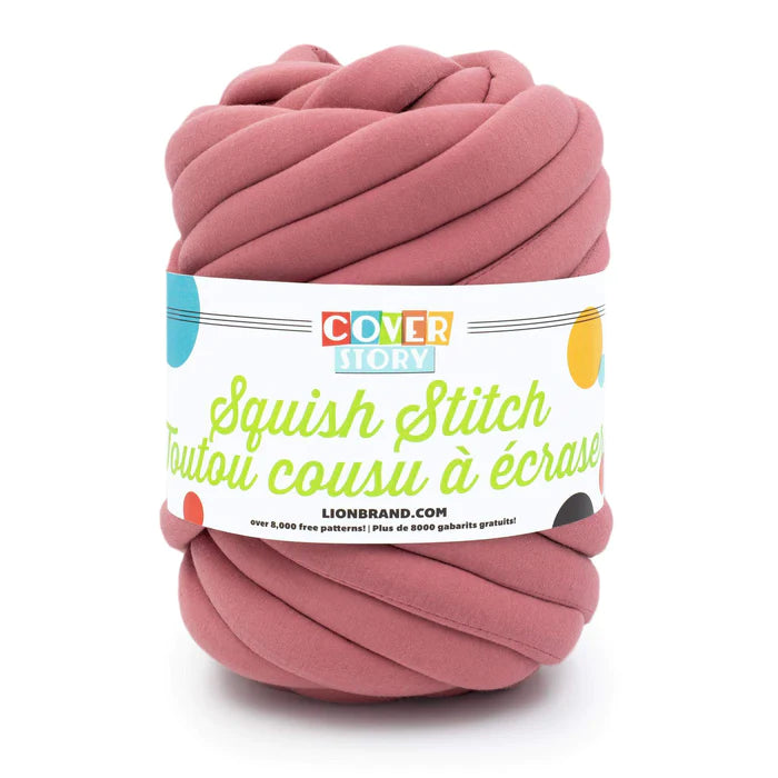 Lion Brand Cover Story Squish Stitch Yarn Pink Rose *Pre-order*