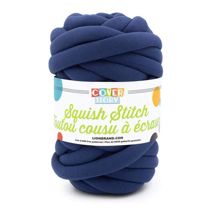 Lion Brand Cover Story Squish Stitch Yarn Navy Peony *Pre-order*