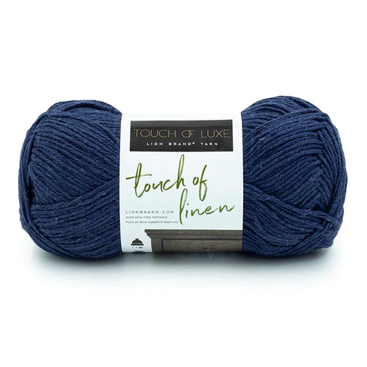 Lion Brand Touch of Linen Yarn Indigo Pack of 3 *Pre-order*