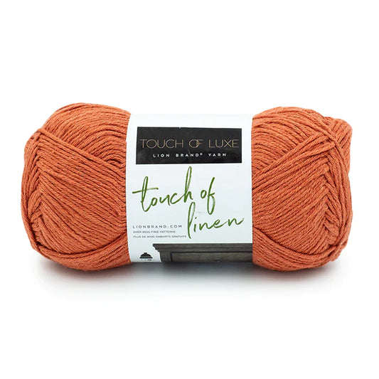 Lion Brand Touch of Linen Yarn Terracotta Pack of 3 *Pre-order*