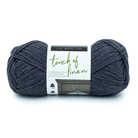 Lion Brand Touch of Linen Yarn Slate Pack of 3 *Pre-order*