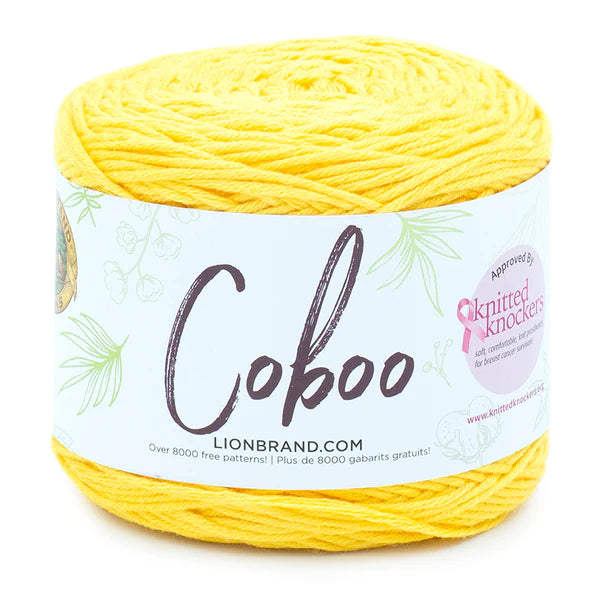 Lion Brand Coboo Yarn Yellow Pack of 3 *Pre-order*