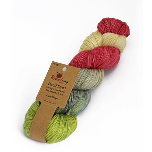 Broadway Hand dyed Sock yarn - Candy Delight pack of 5 skeins