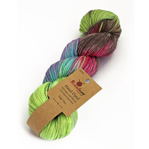 Broadway Hand dyed Sock yarn - Tango Time pack of 5 skeins