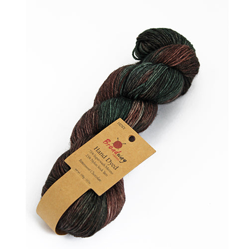 Broadway Hand dyed Sock yarn - Bittersweet Chocolate pack of 5 skeins