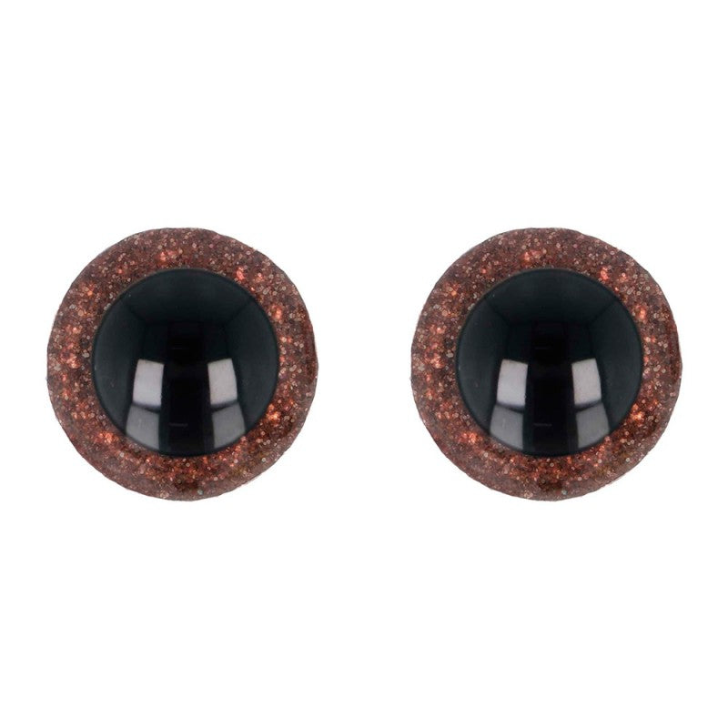 Glitter Safety Eyes- shank back eyes (various sizes)