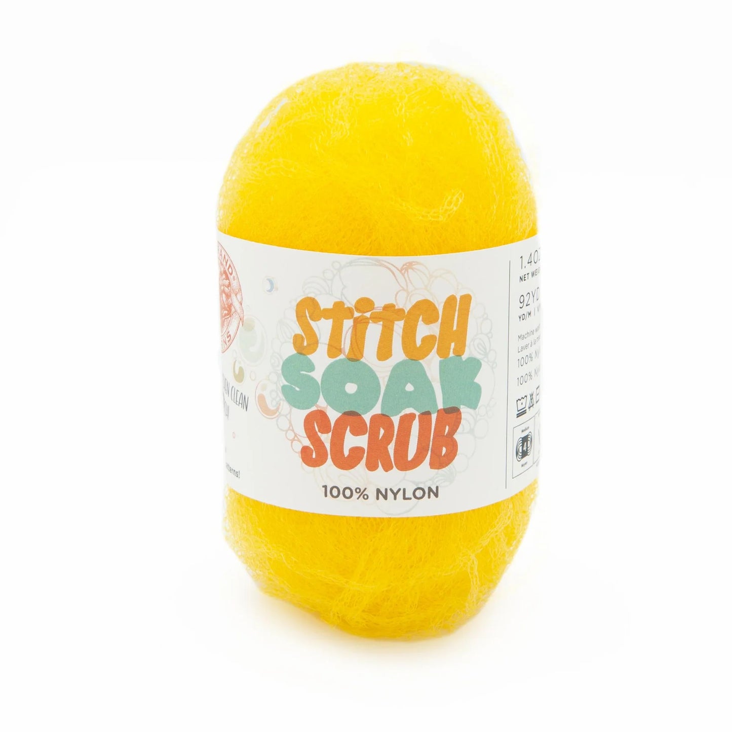 Lion Brand Stitch Soak Scrub Yarn Cyber Yellow Pack of 3 *Pre-order*