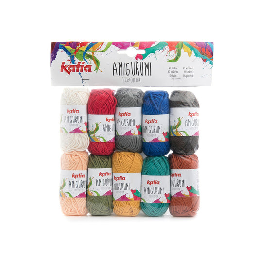 Katia Cotton Yarn Amigurumi pack Multicolour Rich