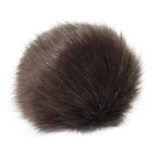 Pepperell Braiding Faux Fur Pom With Loop brown