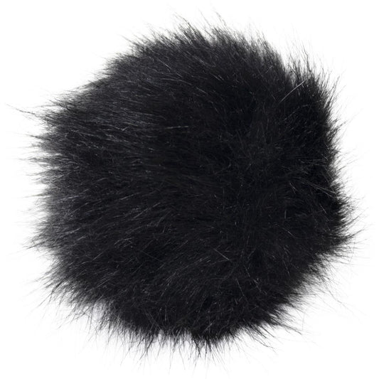 Pepperell Braiding Faux Fur Pom With Loop black