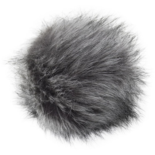 Pepperell Braiding Faux Fur Pom With Loop grey wolf