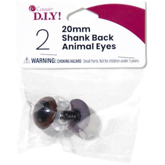 Safety Eyes- shank back solid eyes (6mm to 20mm)