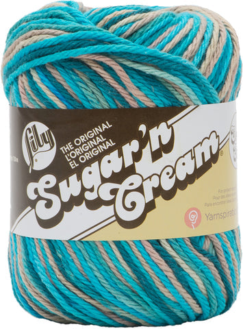 Lily Sugar'n Cream 100% Cotton yarn- Pebble Beach SUPER SIZE