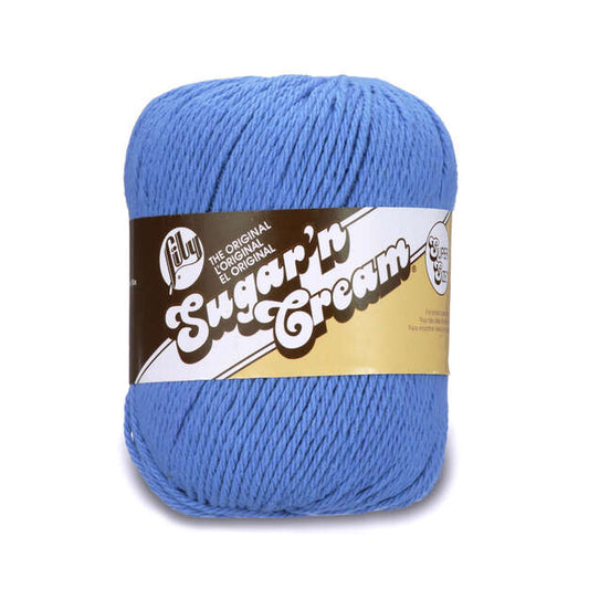Lily Sugar'n Cream 100% Cotton yarn - Blueberry SUPER SIZE