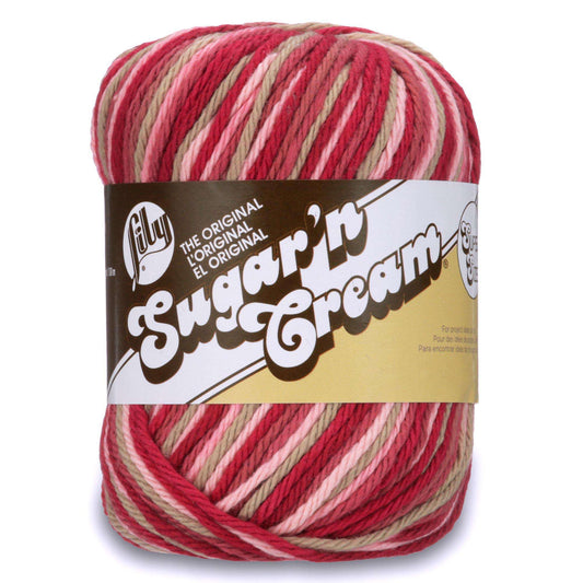Lily Sugar'n Cream 100% Cotton yarn - Damask Ombre SUPER SIZE