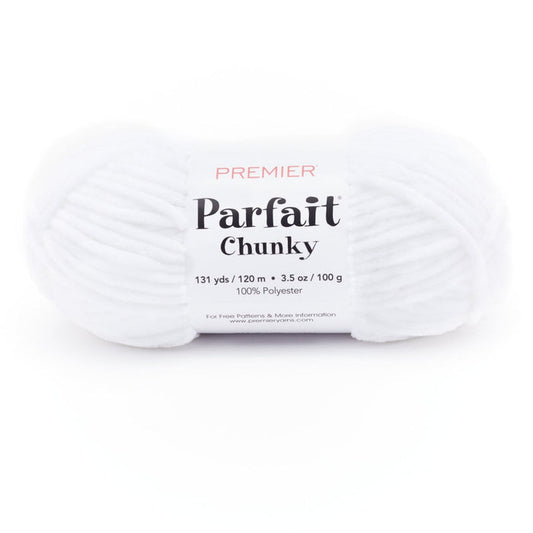 Premier Parfait Chunky  Chenille yarn- White
