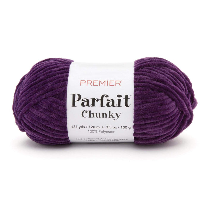 Premier Parfait Chunky Chenille yarn-Eggplant