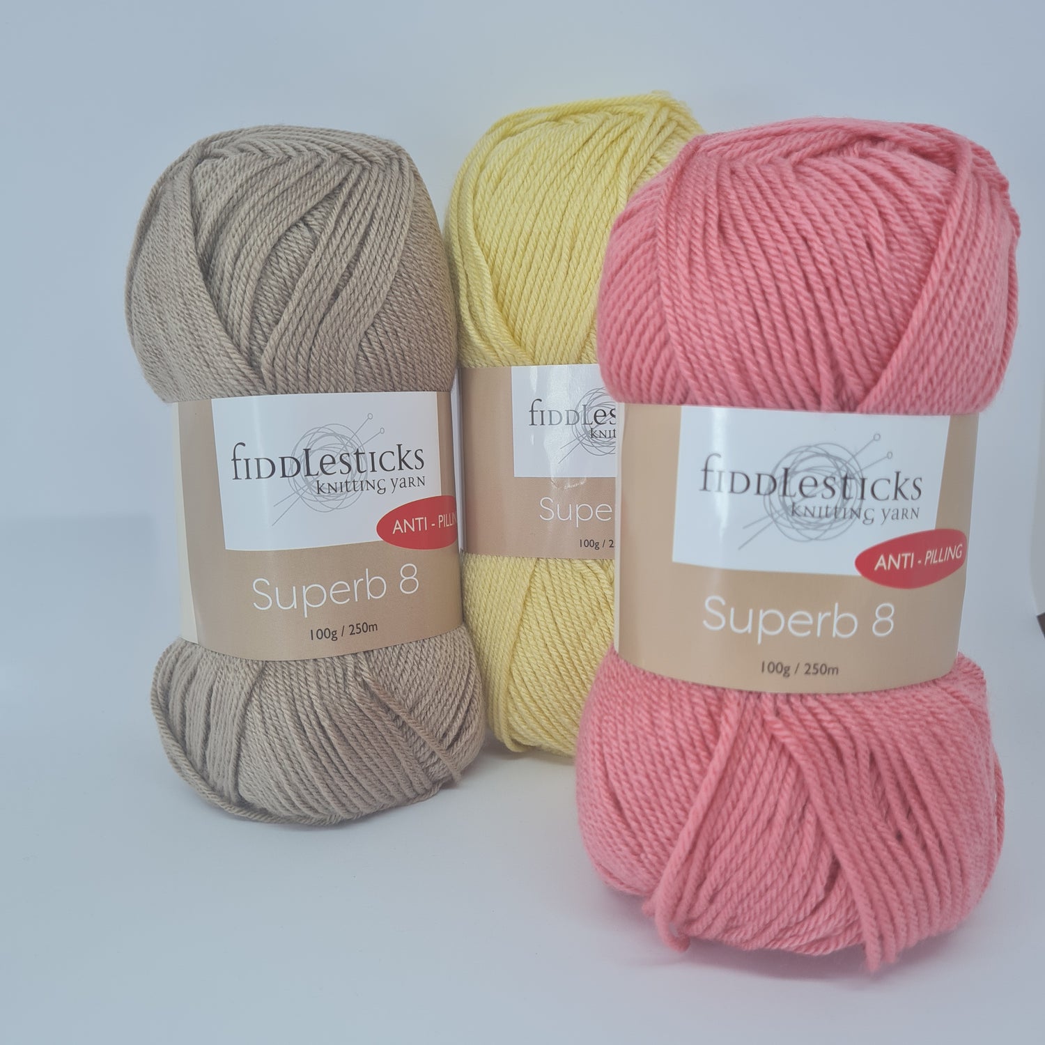 Fiddlesticks Superb 8 Anti-pilling Acrylic DK yarn Flock of Knitters NZ